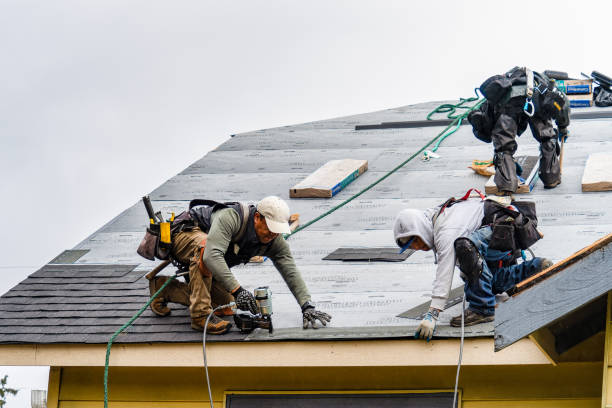 Professional Gutter Installation technician working in Ware, MA